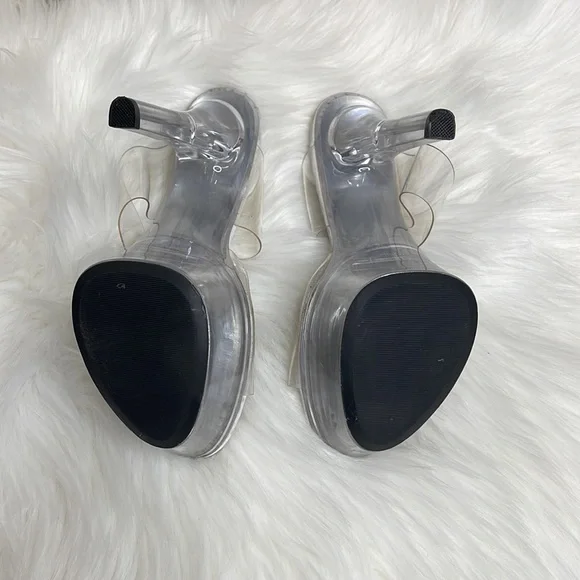 ❗️SOLD❗️ELLIE- CLEAR DANCER OR STRIPPER STILETTOS SIZE 7 - Picture 7 of 8